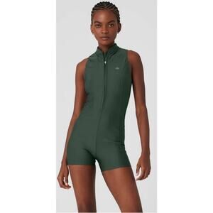 Alo airlift high tide onesie - dark olive